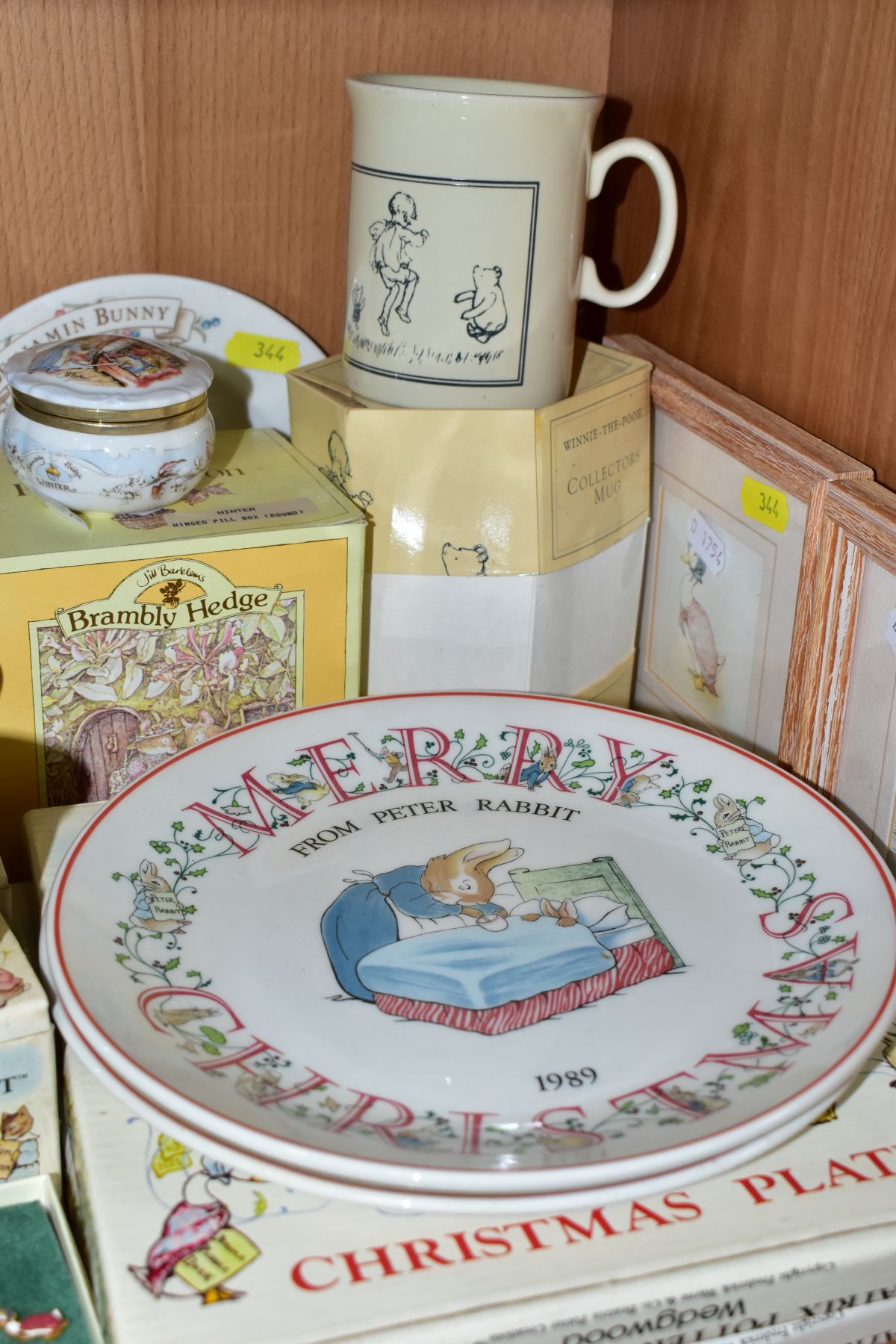 A COLLECTION OF BEATRIX POTTER RELATED CERAMICS, PRINTS AND COSTUME JEWELLERY, ETC, including a - Image 2 of 9