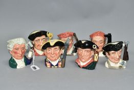 SEVEN ROYAL DOULTON CHARACTER JUGS FROM WILLIAMSBURG SERIES, comprising Apothecary D6574,