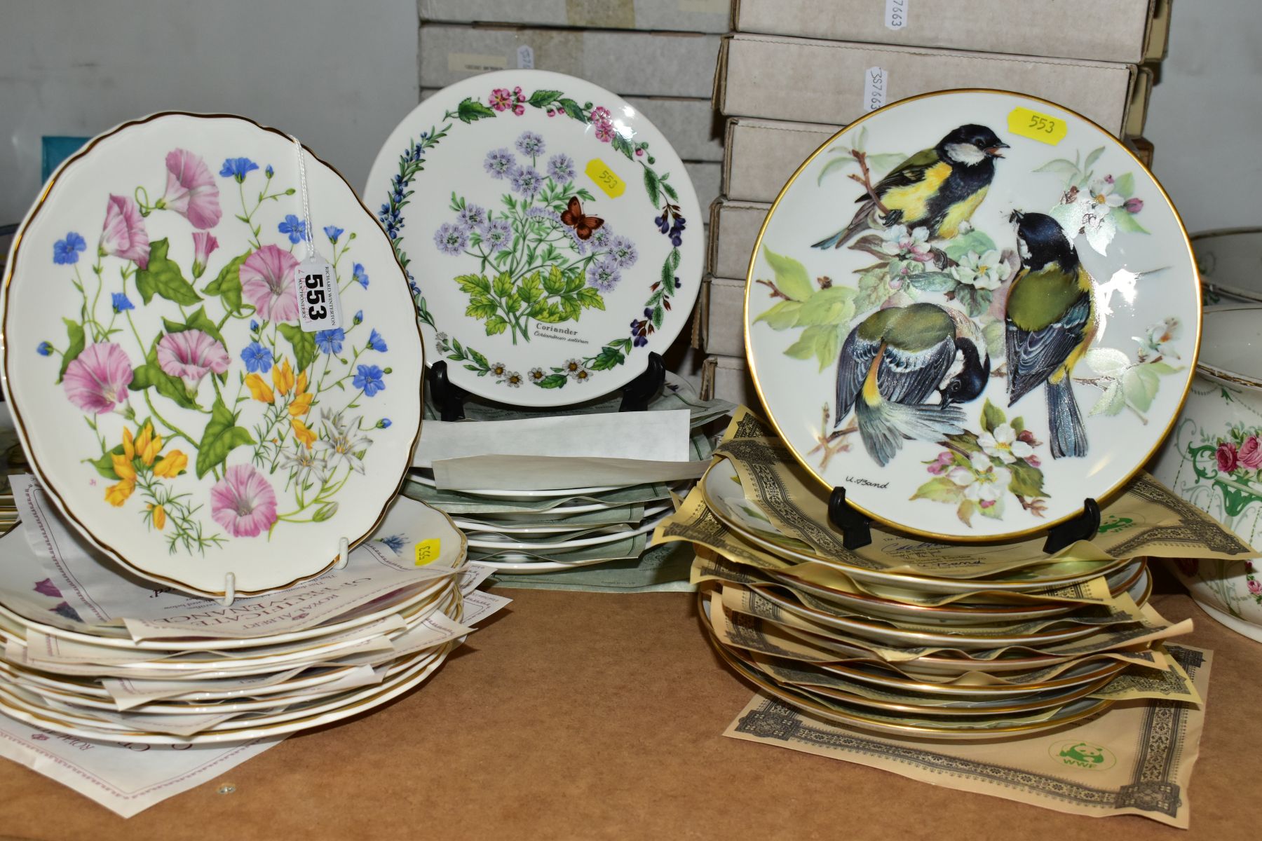 TWENTY FIVE COLLECTORS PLATES with boxes and certificates of authenticity, themes to include