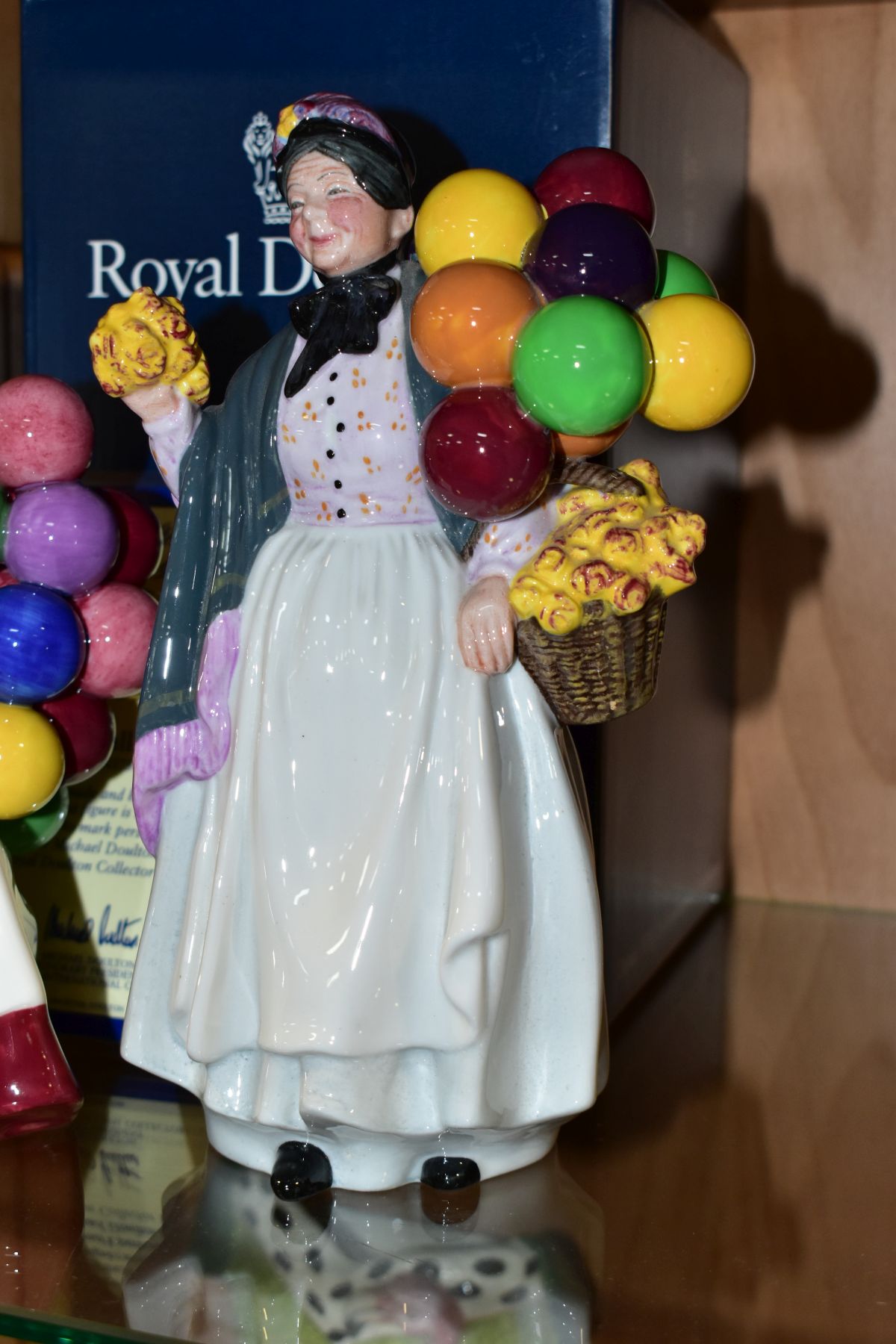 TWO ROYAL DOULTON FIGURES, comprising boxed The Old Balloon Seller HN3737, new colourway, Michael - Image 2 of 6
