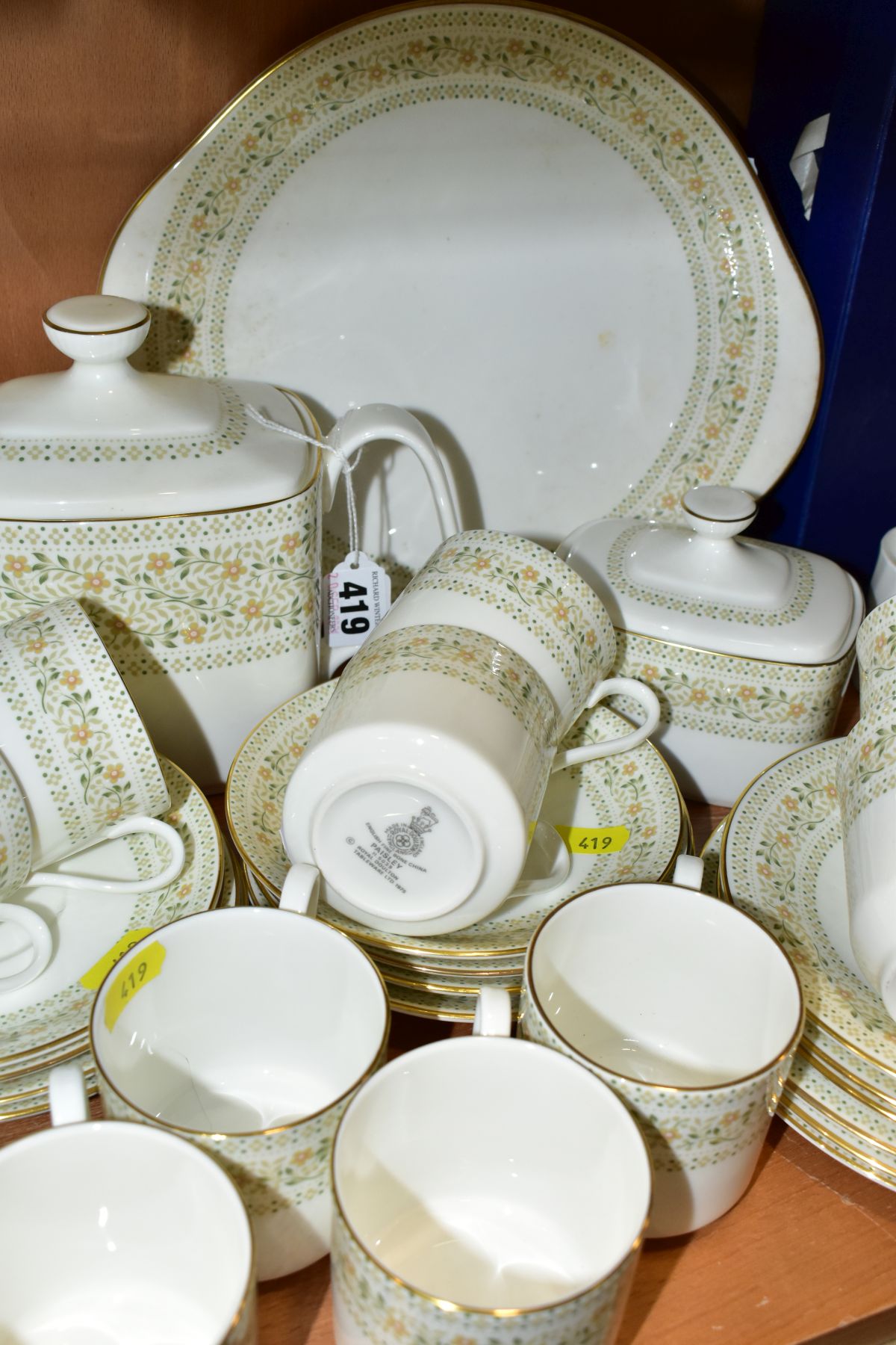 ROYAL DOULTON PAISLEY TEA/COFFEE WARES, comprising teapot, covered sugar bowl, milk/cream jug, two - Image 8 of 8