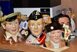 FOUR ROYAL DOULTON INTERNATIONAL COLLECTORS CLUB CHARACTER JUGS AND A TOBY JUG, comprising boxed