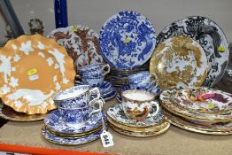 FORTY SIX PIECES OF ROYAL CROWN DERBY TEA/DINNERWARES to include 'Mikado' four dinner plates, five