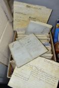 INDENTURES, a collection of approximately ninety articles from 1801 - 1899 including Mortgages,