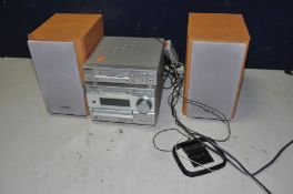 A SONY DHC-MD373 MINI HI FI with MD, CD and tape players and a pair of SS-CMD373 speakers with