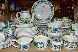 SEVENTY FOUR PIECES OF MIDWINTER 'SPANISH GARDEN' TEA/DINNERWARES, comprising tea-pot, coffee pot,