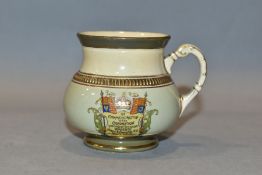 JAMES MACINTYRE EDWARD VII CORONATION CRESTED WARE MINIATURE CUP, printed and painted marks to base,