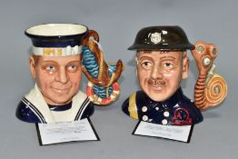 TWO ROYAL DOULTON CHARACTER JUGS, comprising limited edition Sailor jug D7263 exclusive to