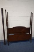 A STAG MINSTREL 4FT6 BEDSTEAD (the item in this lot is the remanence of a fire damaged property)