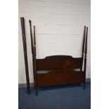 A STAG MINSTREL 4FT6 BEDSTEAD (the item in this lot is the remanence of a fire damaged property)