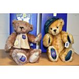 TWO BOXED MERRYTHOUGHT LIMITED EDITION INTERNATIONAL COLLECTORS CLUB JOINTED BEARS, one wearing