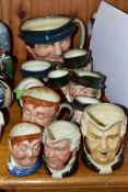 ELEVEN DOULTON CHARACTER JUGS FROM CHARLES DICKENS SERIES, 'Buzfuz' D5838 (mid and small sizes), '