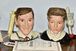 A PAIR OF ROYAL DOULTON CLASSICS LIMITED EDITION CHARACTER JUGS FROM CARRY ON SERIES Kenneth