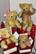 FOUR LIMITED EDITION PAST TIMES TEDDY BEAR IN ORIGINAL BOXES, comprising Archie 329/2500, Edgar