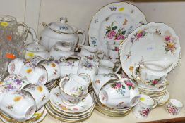 SIXTY SEVEN PIECES OF ROYAL CROWN DERBY 'DERBY DAYS' AND 'DERBY POSIES' TEAWARES, comprising