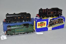 THREE HORNBY DUBLO CLASS N2 TANK LOCOMOTIVES, No.2594, Southern green livery (part reprint?) (