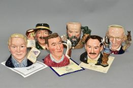 SIX ROYAL DOULTON CHARACTER JUGS, comprising limited edition Eric Knowles D7130 No. 392/1500, with