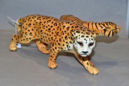 A BESWICK CHEETAH AND A BESWICK TIGRESS, model Nos 1082 and 1486 respectively (2) (Condition