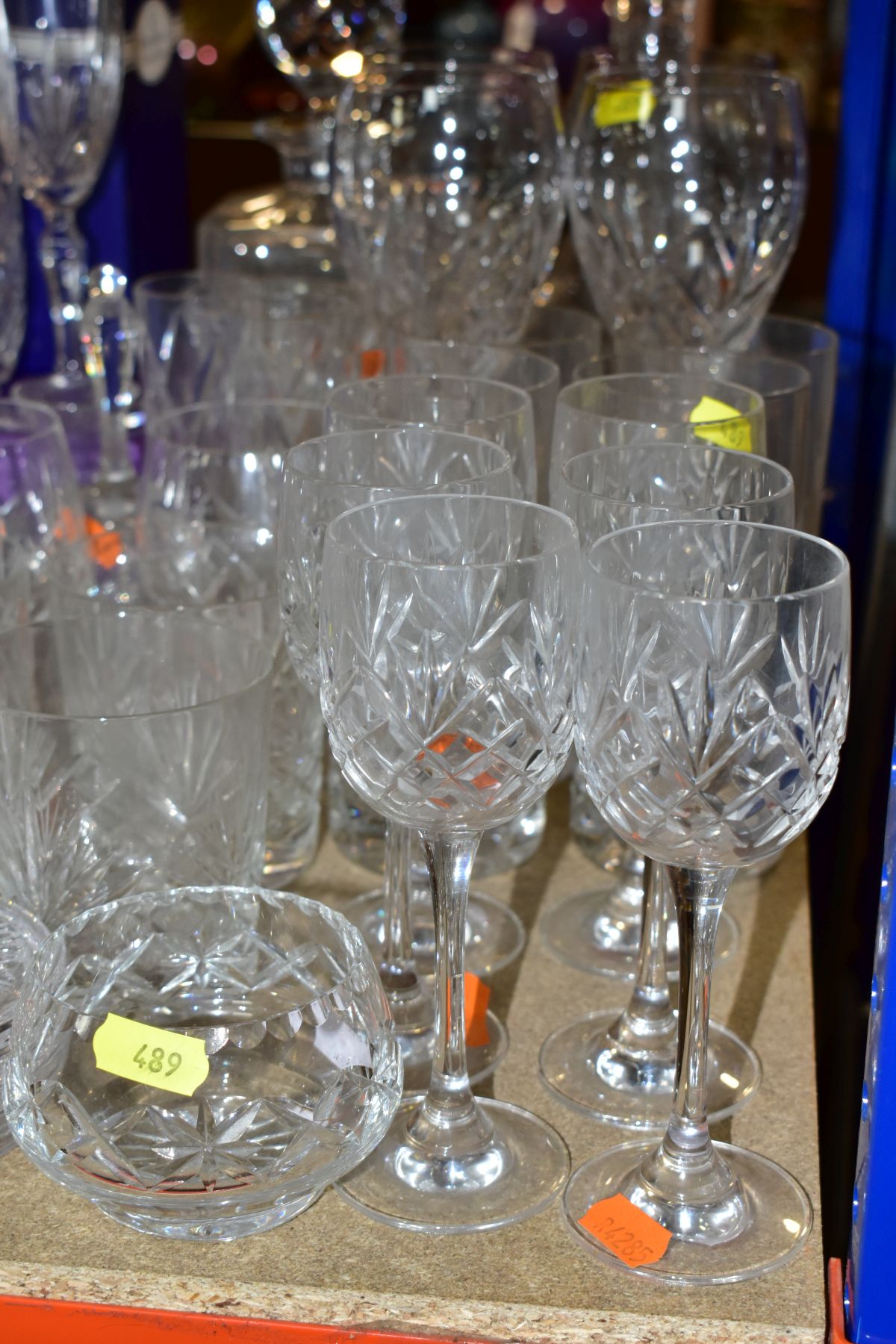 A QUANTITY OF CUT CRYSTAL GLASSWARES, to include more than forty five pieces, Royal Doulton ' - Image 2 of 8