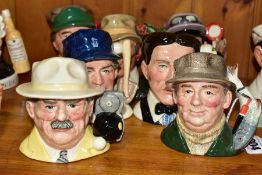 SEVEN ROYAL DOULTON CHARACTER JUGS FROM CHARACTERS OF LIFE SERIES, comprising Angler D6866, The