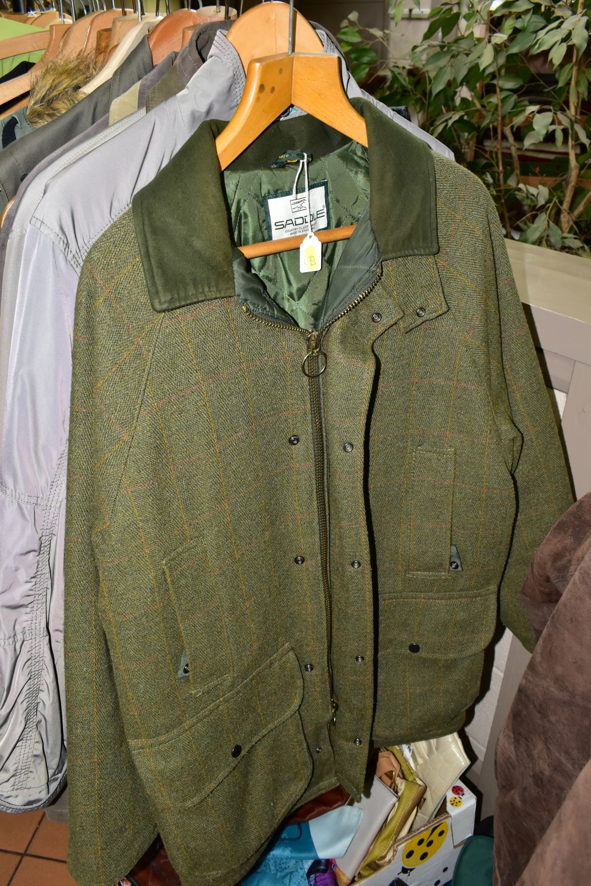 A QUANTITY OF GENTLEMAN'S JACKETS, COATS AND WAISTCOATS, FLAT CAPS, GLOVES etc, to include an Yves - Image 7 of 15
