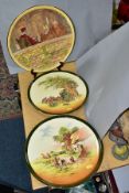 THREE ROYAL DOULTON SERIES WARE CHARGERS, comprising 'The Jackdaw of Rheims' diameter 39cm, '