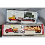 TWO BOXED CORGI CLASSICS DIAMOND T TRUCK MODELS, Circus Pinder Jean Richard T980 with Trailer, No.