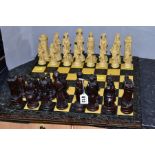 A MODERN CHESS SET WITH NAPOLEONIC FIGURE PIECES, features Napoleon, Josephine, soldiers etc, in