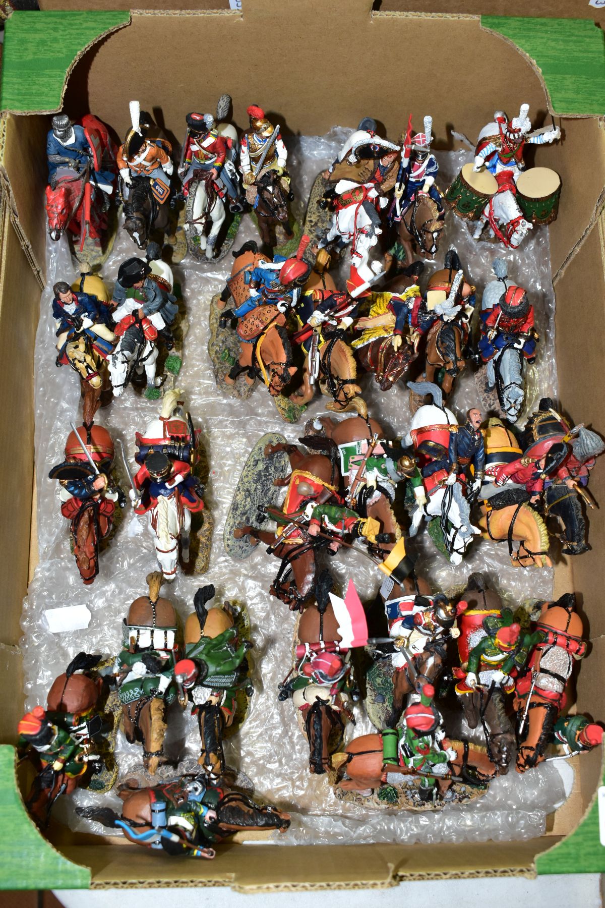 A COLLECTION OF THIRTY DELPRADO HISTORICAL CAVALRY FIGURES, including French and Russian mounted