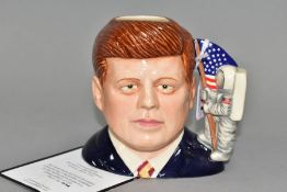 A LIMITED EDITION ROYAL DOULTON CHARACTER JUG, John F Kennedy D7247 commissioned by the American