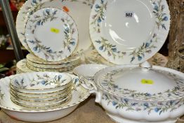 TWENTY EIGHT PIECES OF ROYAL ALBERT 'BRIGADOON' DINNER/TEAWARES comprising meat plate, lidded