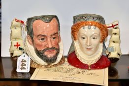 A PAIR OF ROYAL DOULTON LIMITED EDITION CHARACTER JUGS, in association with the National Maritime