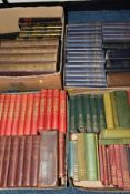 VICTORIAN/EDWARDIAN BOOKS, four boxes containing approximately a hundred hardback titles including
