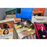 THREE BOXES OF RECORDS (LPs) artists to include Lionel Richie, Perry Como, Jim Reeves, Andy