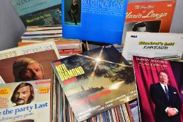 THREE BOXES OF RECORDS (LPs) artists to include Lionel Richie, Perry Como, Jim Reeves, Andy