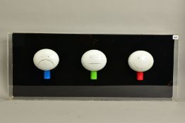 DOUG HYDE (BRITISH 1972) 'MONDAY, WEDNESDAY, FRIDAY', three head sculptures in a perspex box, no