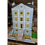 A DOLLS HOUSE EMPORIUM LARGE WOODEN DOLLS HOUSE, modelled as a four storey Georgian town house