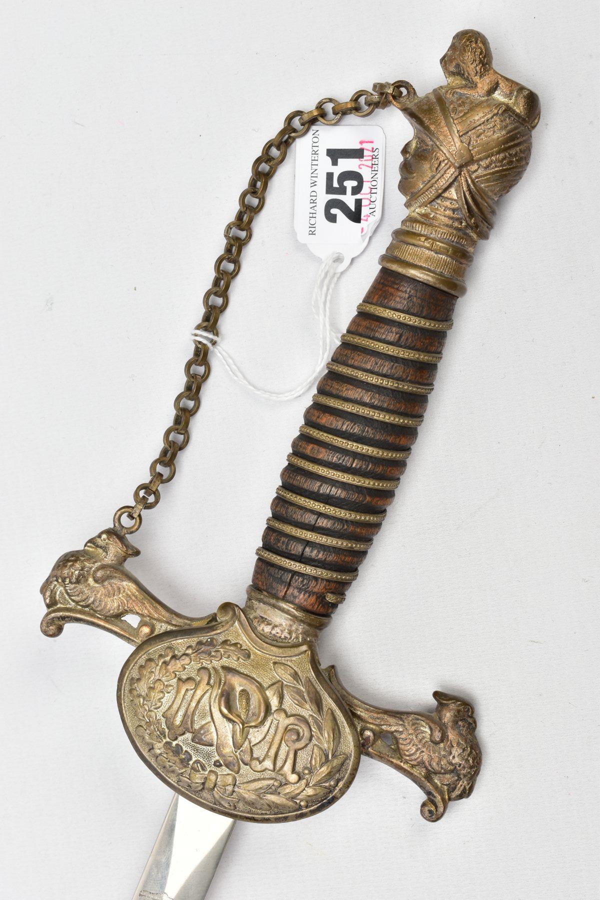 AN ANTIQUE KNIGHTS OF PYTHIAS CEREMONIAL MASONIC SWORD, US made by 'Pittsburgh Uniform & Cap Co. - Image 2 of 22