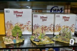 SEVEN BOXED LILLIPUT LANE COLLECTORS CLUB SCULPTURES, all with deeds and some leaflets, comprising