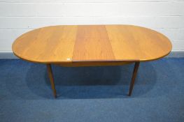 A G PLAN FRESCO, VB WILKINS EXTENDING DINING TABLE, open length 208cm x closed length 163cm x