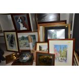 PAINTINGS AND PRINTS ETC, to include a portrait of Princess Diana, signed J. Stanton, oil on canvas,