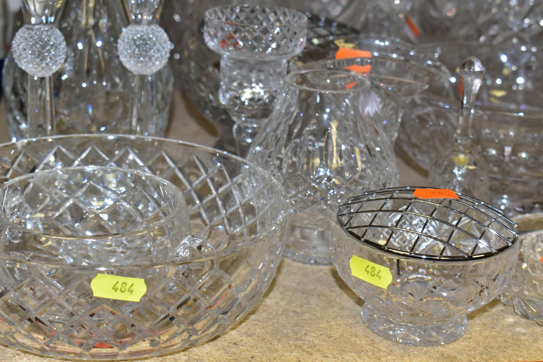 APPROXIMATELY FORTY PIECES OF CUT GLASS AND CRYSTAL to include a pair of Nachtmann candle holders ( - Image 3 of 9