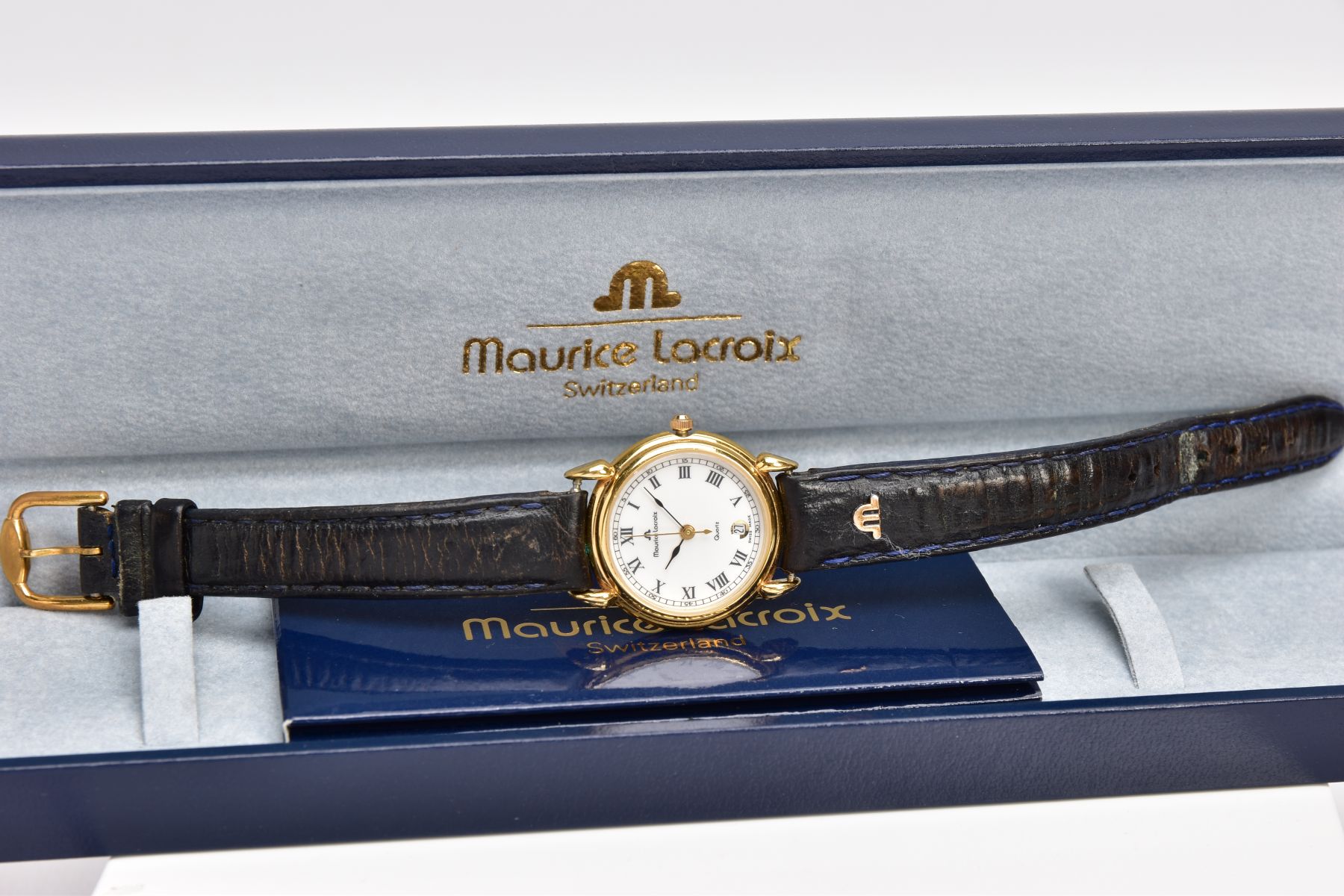 A LADIES 'MAURICE LACROIX' QUARTZ WRISTWATCH, round cream dial signed 'Maurice Lacroix, quartz', - Image 3 of 5