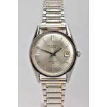 A GENTS 'J.W.BENSON' AUTOMATIC WRISTWATCH, round silver dial signed 'J.W.BENSON Londo, automatic