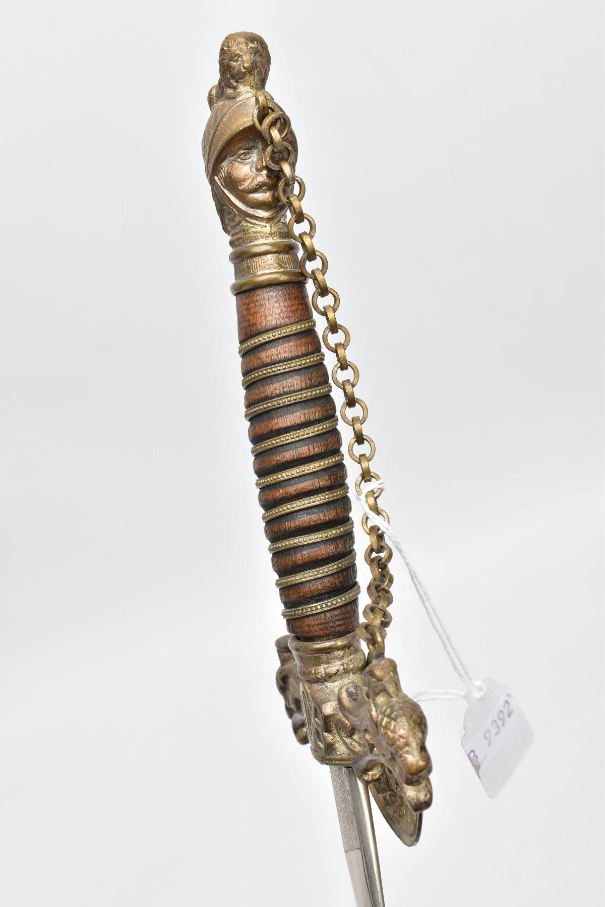 AN ANTIQUE KNIGHTS OF PYTHIAS CEREMONIAL MASONIC SWORD, US made by 'Pittsburgh Uniform & Cap Co. - Image 12 of 22