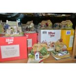 FIFTEEN BOXED LILLIPUT LANE SCULPTURES, all with deeds, comprising a set of four from A Year In