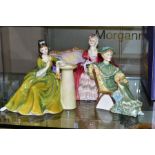 ROYAL DOULTON FIGURES, comprising 'Belle O'The Ball' HN1997, 'Secret Thoughts' HN2382 and 'Ascot'
