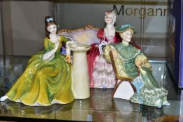 ROYAL DOULTON FIGURES, comprising 'Belle O'The Ball' HN1997, 'Secret Thoughts' HN2382 and 'Ascot'