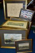LOCAL INTEREST, A BOX OF PRINTS MAINLY RELATING TO LICHFIELD to include modern copies of early