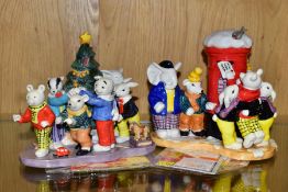 TWO BOXED ROYAL DOULTON LIMITED EDITION RUPERT FIGURE GROUPS, comprising 'Christmas With Rupert'